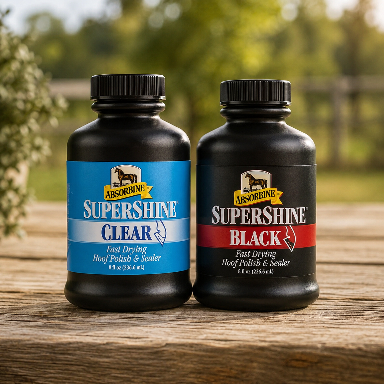 Absorbine SuperShine Hoof Polish Black / Clear