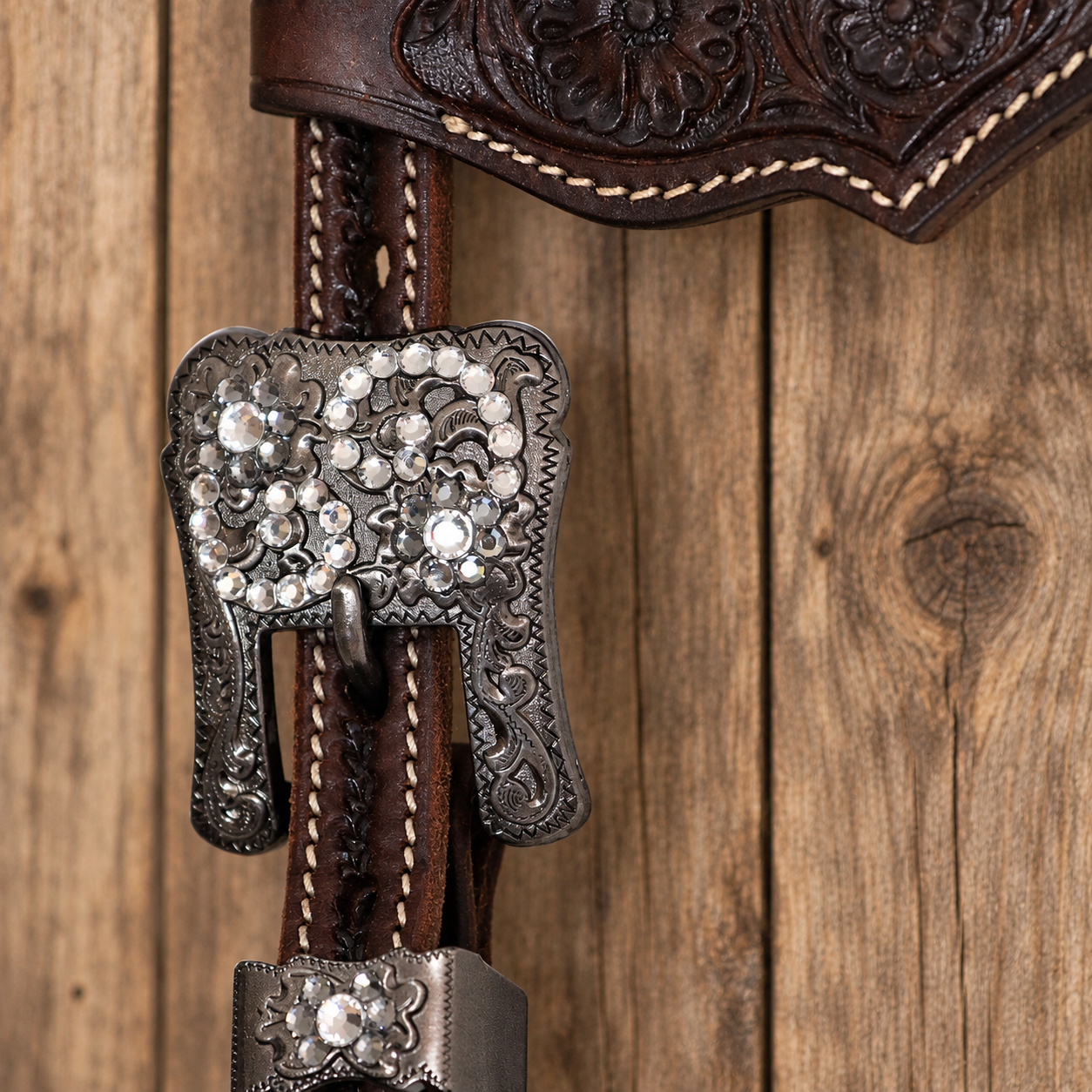 Schnallen & Conchoset Gunsilver Strass