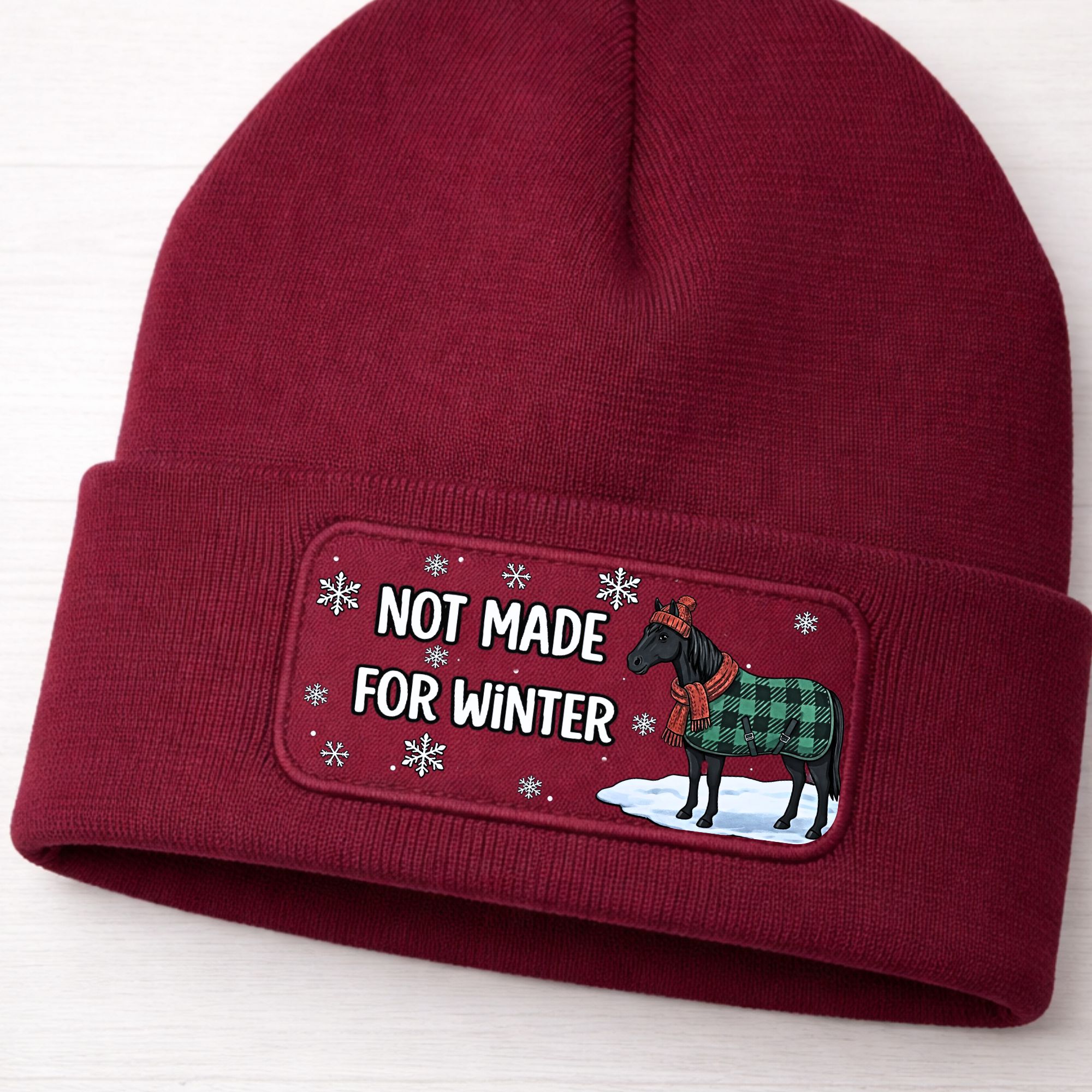 Beechfield Beanie Not Made for Winter – Horse Edition
