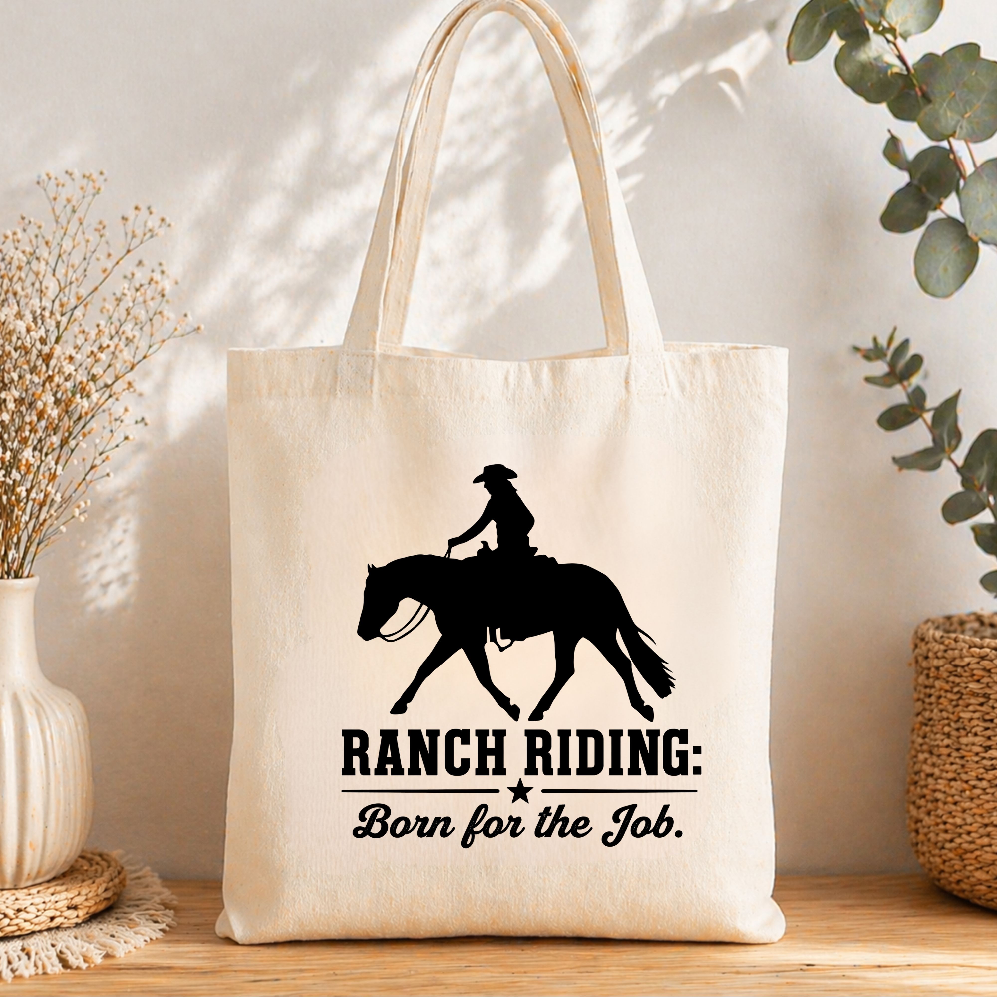 Bio-Baumwolltasche Ranch Riding