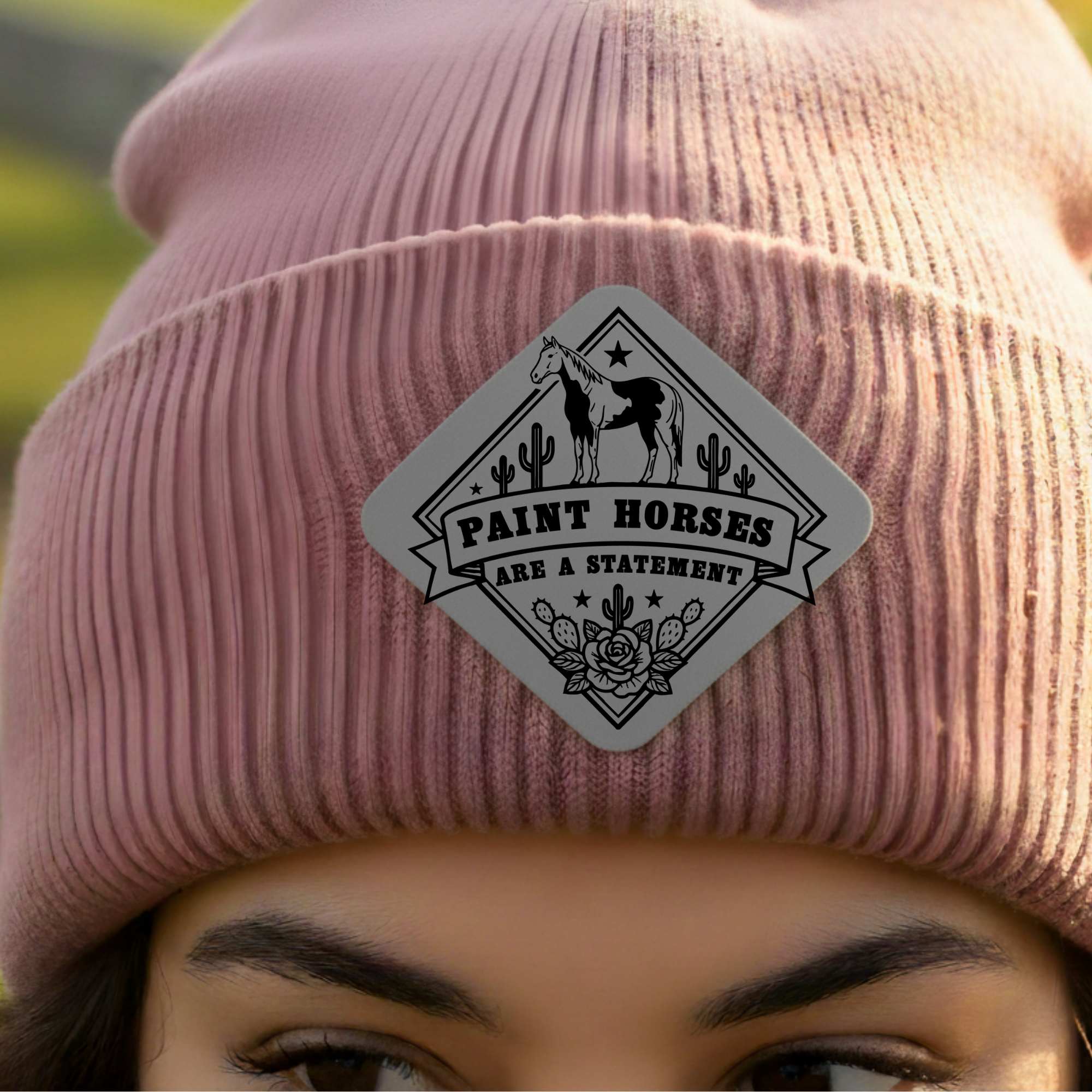 Showtack Beanie "Paint Horses are a Statement"