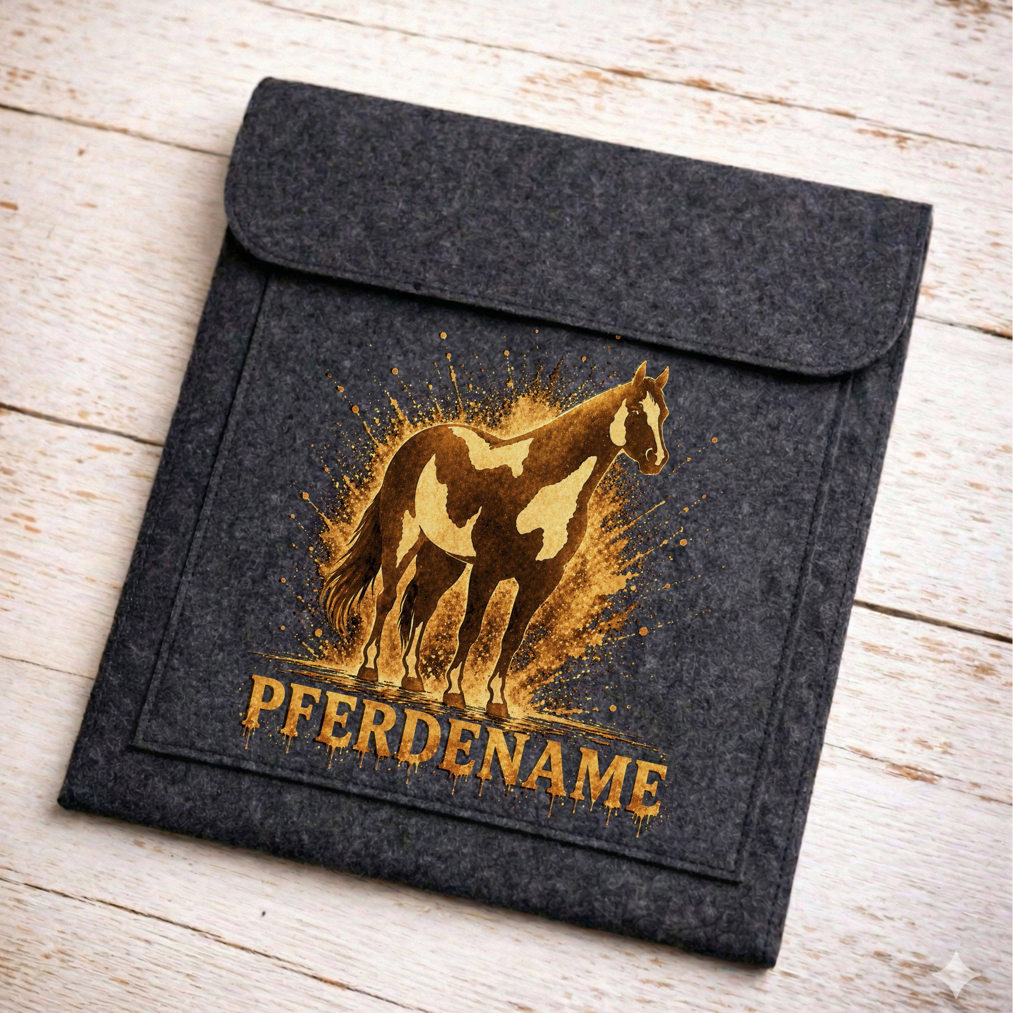 Equidenpasstasche AKTION + BÜGELFOLIE GRATIS Aquarell personalisiert