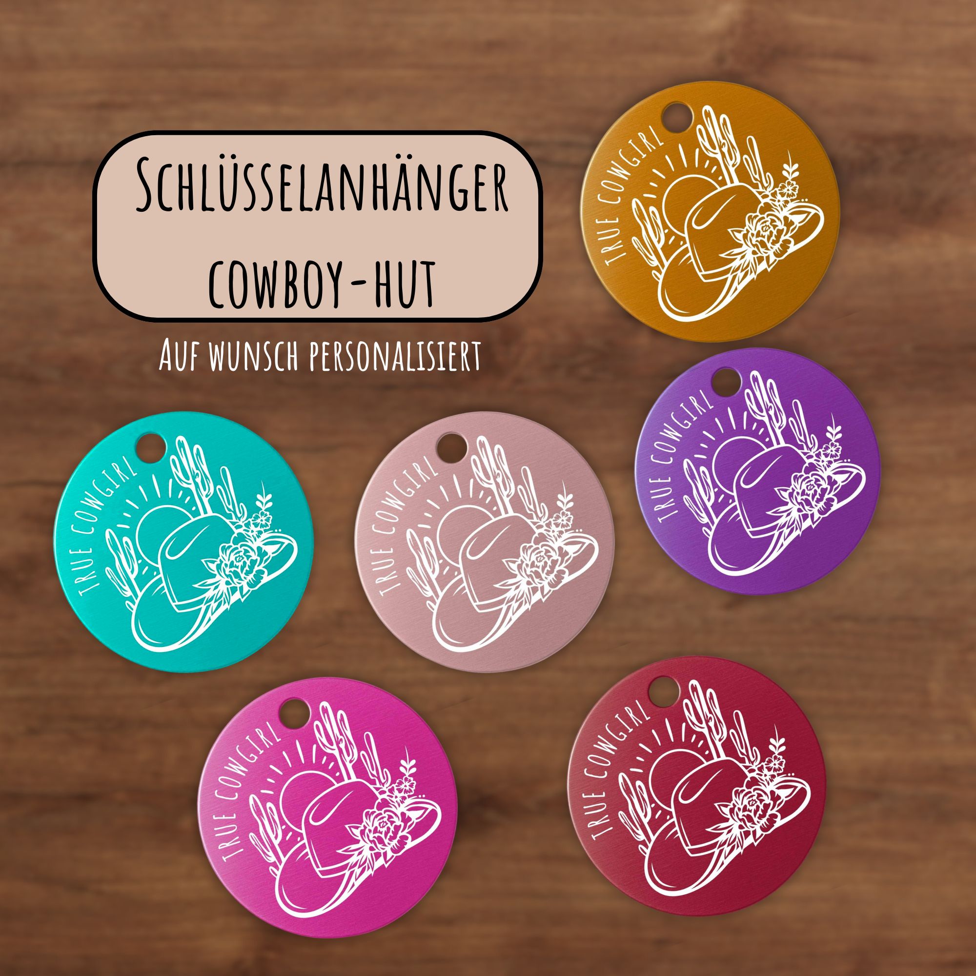 Schlüsselanhänger Western Personalisiert Pferd