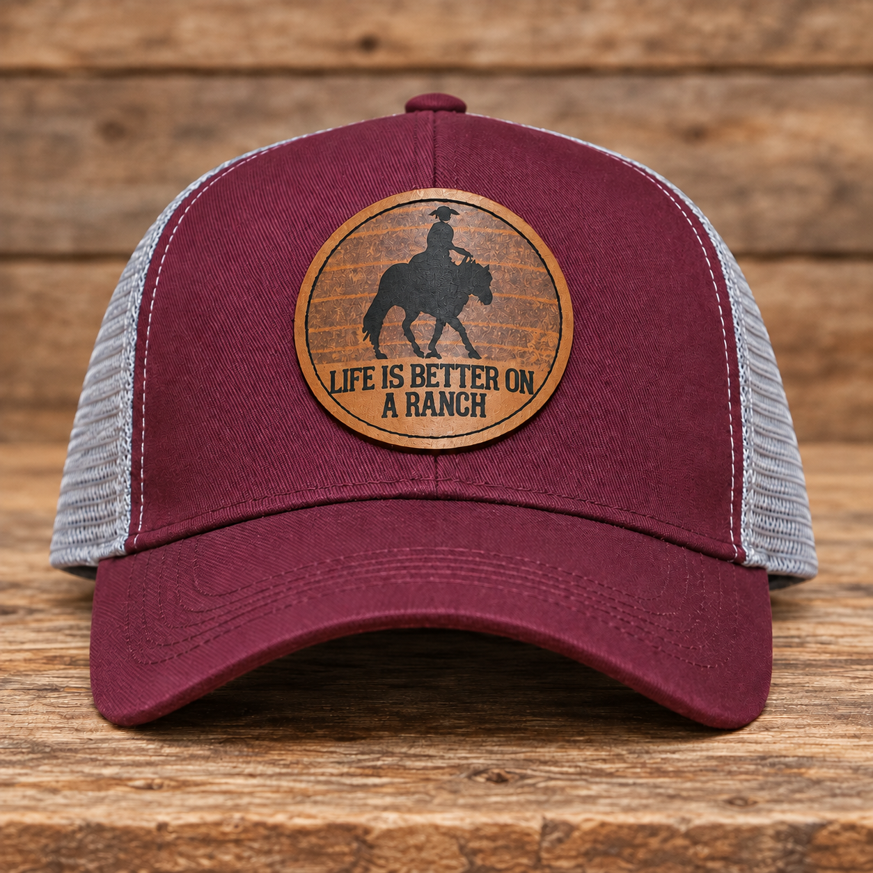 Trucker-Cap Ranch Life mit Lederpatch