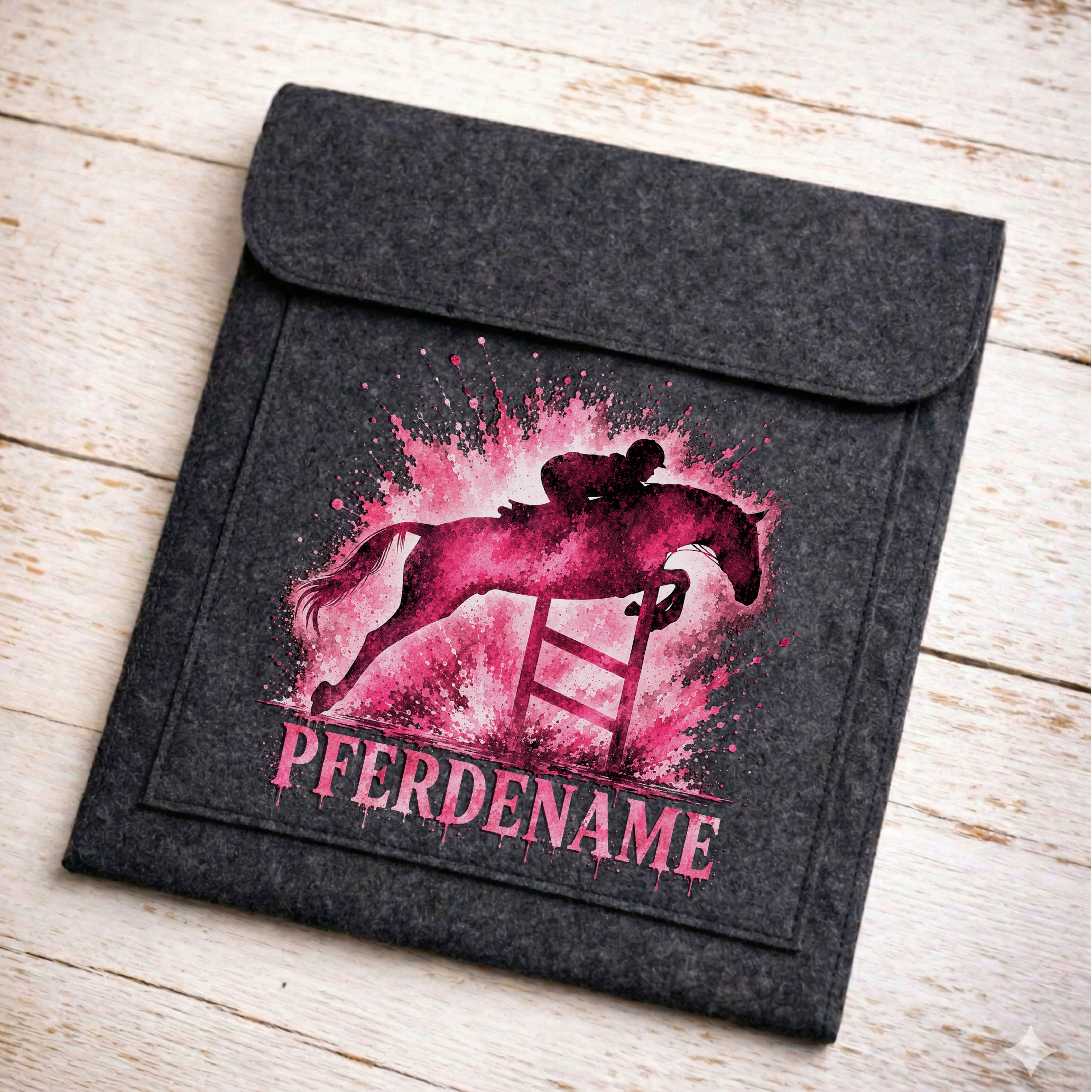 Equidenpasstasche AKTION + BÜGELFOLIE GRATIS Aquarell personalisiert