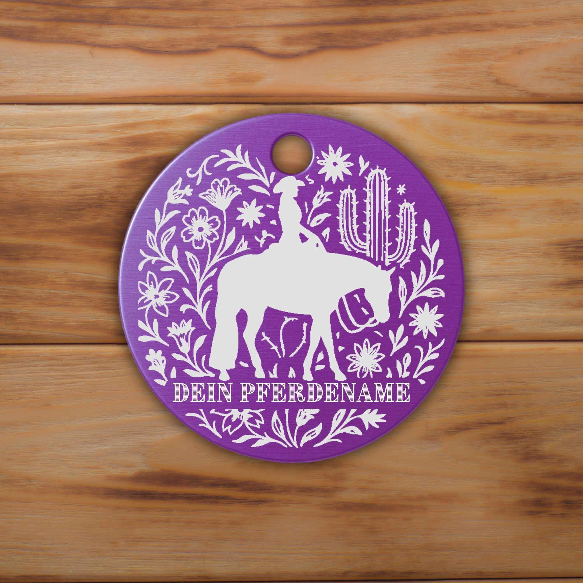 Schlüsselanhänger  Western Pleasure Spruch / Pferdename